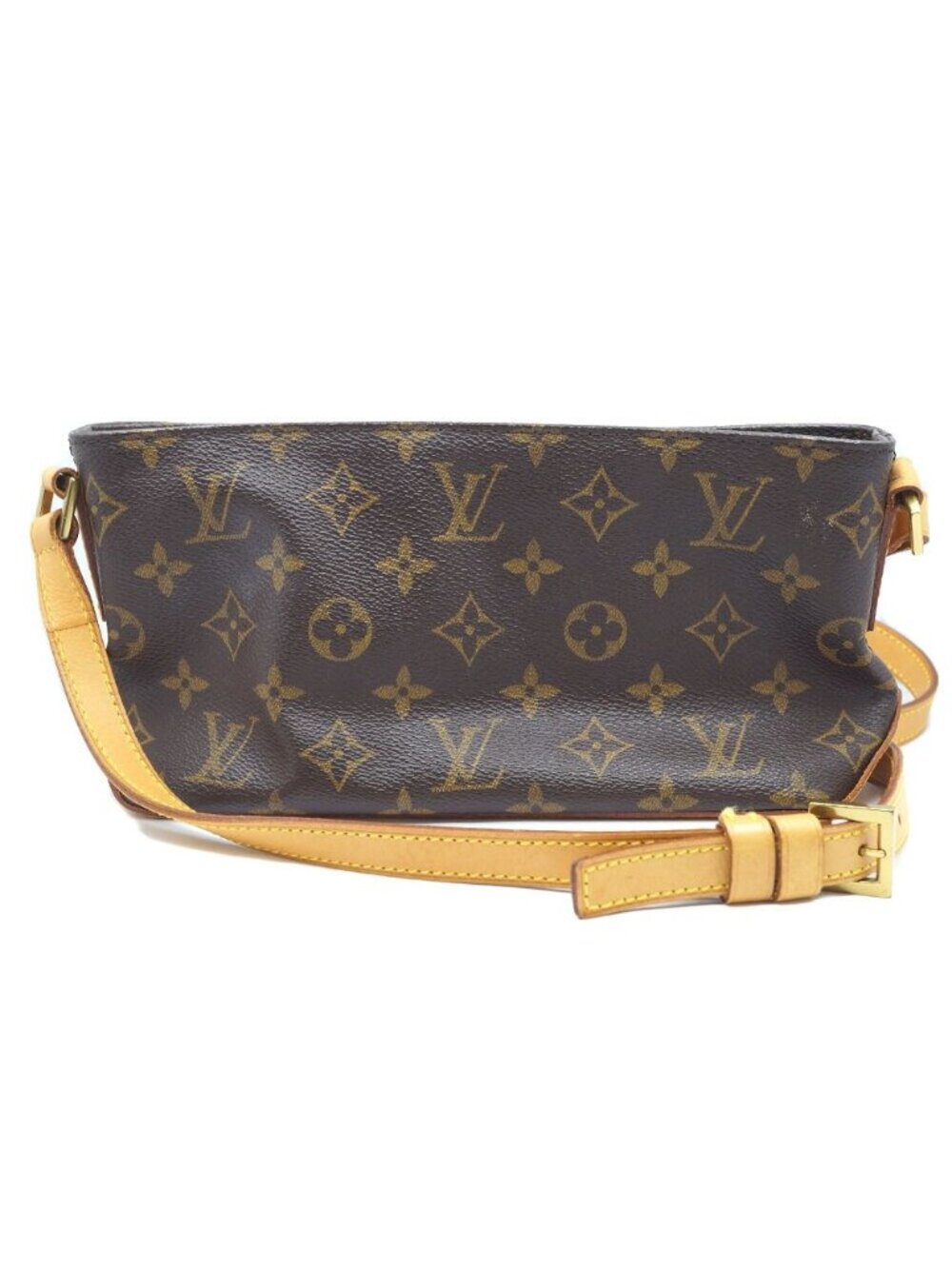 Louis Vuitton Trotteur Monogram Brown Gold Shoulder Bag